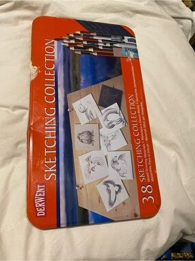 Derwent 38-Piece Sketching Collection Mix Drawing Materials Sealed